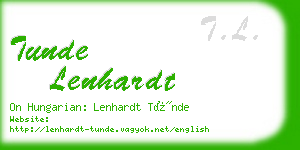 tunde lenhardt business card